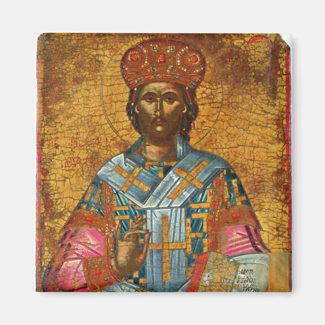 Aimant Jésus Christ Roi des rois Icône chrétienne orthodo (Devant)
