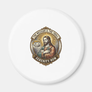 Aimant Jésus Croisant les Bras Émoji Visage de Troll Inte