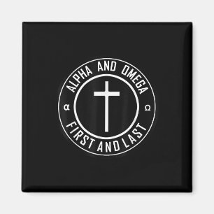 Aimant Jésus Croix Cercle Drôle Alpha Et Oméga - Premier 