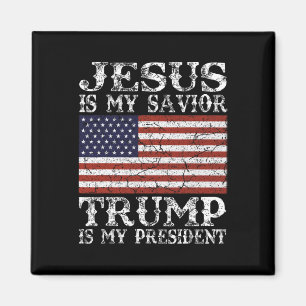 Aimant Jésus est mon sauveur Trump est mon président