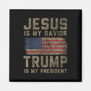 Aimant Jésus Est Mon Sauveur Trump Est Mon Président _1