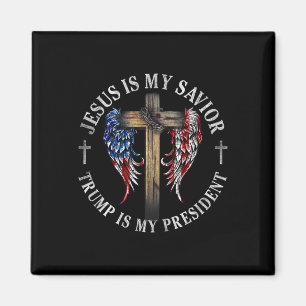Aimant Jésus Est Mon Sauveur Trump Est Mon Président 2024