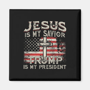 Aimant Jésus est mon sauveur Trump est mon président Amér