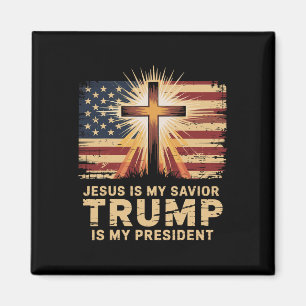 Aimant Jésus est mon sauveur Trump est mon président Bibl