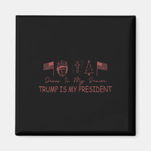 Aimant Jésus Est Mon Sauveur Trump Est Mon Président Noël