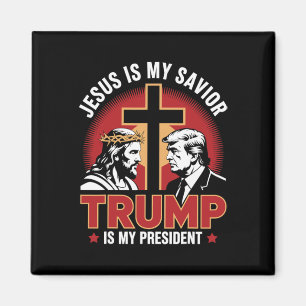 Aimant Jésus est mon sauveur Trump est mon président Pro-