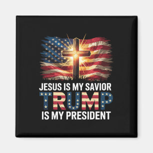 Aimant Jésus est mon sauveur Trump est mon président pro-