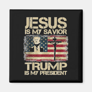 Aimant Jésus est mon sauveur Trump mon président chrétien