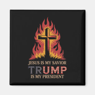 Aimant Jésus Est Mon Sauveur Trump Mon Président Con Bibl