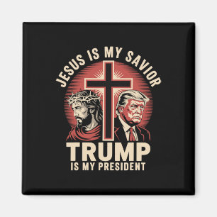Aimant Jésus est mon sauveur Trump mon président conserva