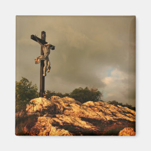 Aimant Jésus est mort sur la croix