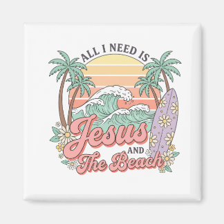Aimant Jésus et l'aimant de la plage 