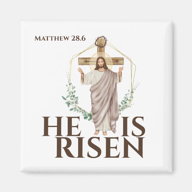 Aimant Jésus il est ressuscité Matthieu 28.6 Fête de Pâqu (Devant)