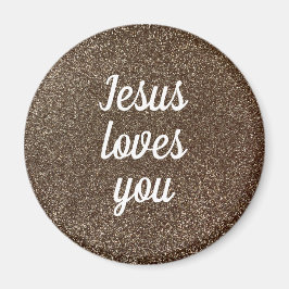 Aimant Jesus Love You Personnaliser Faux Parties scintill