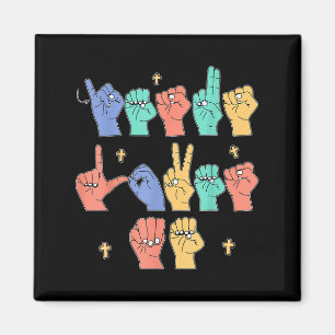 Aimant Jésus m'aime Asl chrétien Jésus tout-petit tu sign