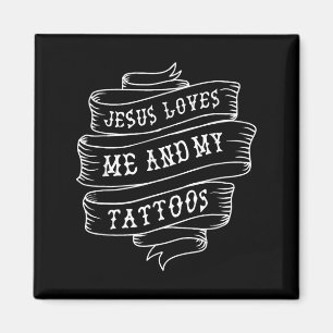 Aimant Jésus M'Aime Et Mes Tatouages Drôle Chrétien Quot
