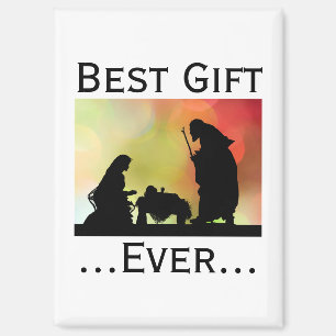 Aimant Jesus, Meilleur Cadeau Nativité Ever Aquarelle