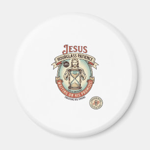 Aimant Jésus Sablier Patience Jésus Sablier Patience 