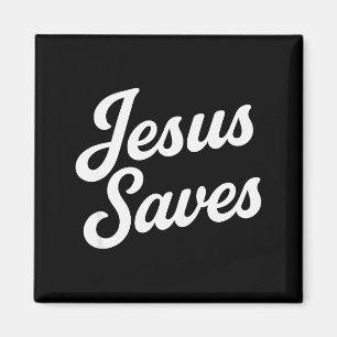 Aimant Jésus Sauve Écriture Vintage 