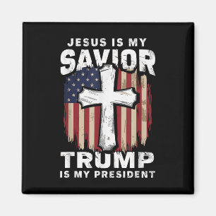Aimant Jésus sauveur patriotique chrétien Trump président