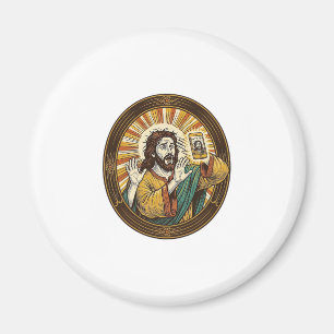 Aimant Jesus Selfie Accidentel avec la Caméra Frontale et