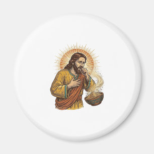 Aimant Jésus s'étouffant avec un miettes de chips de tort