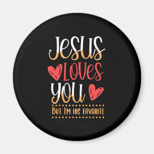 Aimant Jésus t'aime Dieu Religion Eglise Cadeau catholiqu