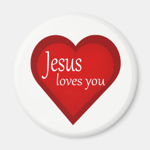 Aimant Jésus t'aime le coeur affirmatif