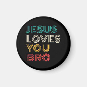 Aimant Jésus Vous Aime Bro, Drôle Foi Chrétienne Rétro