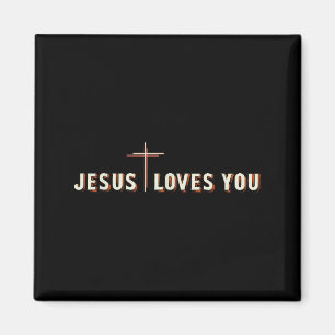 Aimant Jésus vous aime Croix Dieu Graphique chrétien
