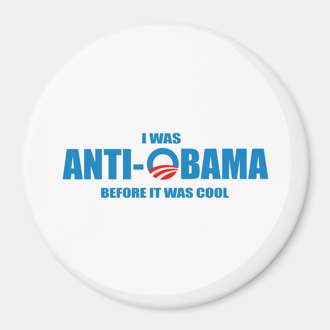 Aimant J'étais anti-Obama avant d'être un T-shirt cool (Devant)