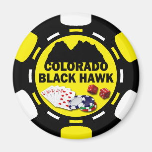 AIMANT JETON DE POKER NOIR DU COLORADO DE FAUCON