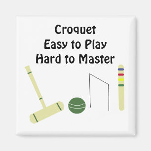 Aimant Jeu de croquet avec dicton