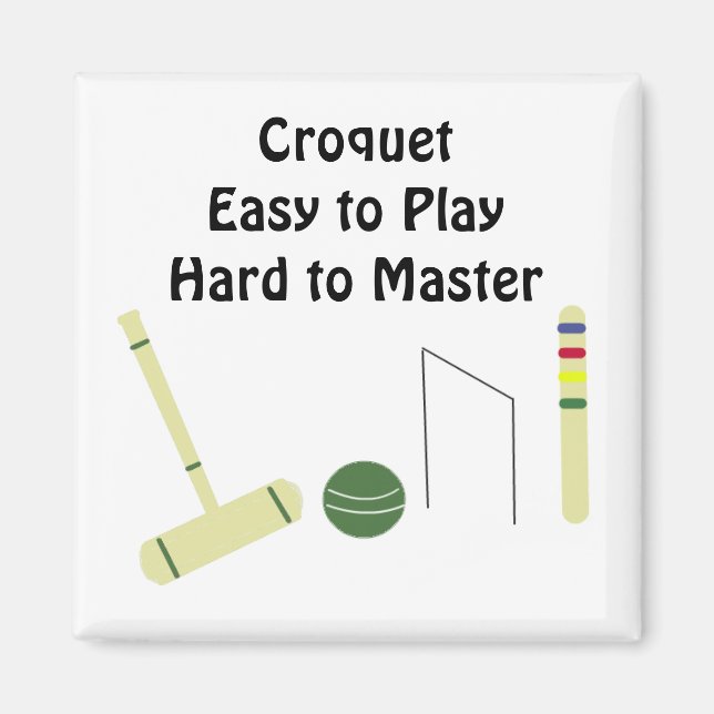 Aimant Jeu de croquet avec dicton (Devant)