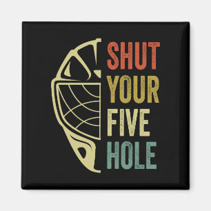 Aimant Jeu de Hockey sur glace Funny Fermez vos cinq trou
