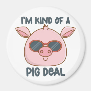 Aimant Jeu de mots drôle sur les cochons