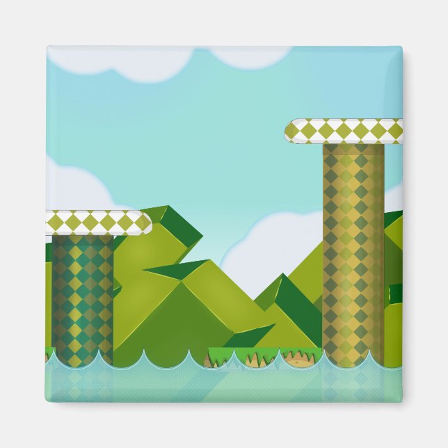 Aimant Jeu de plate-forme rétro (Devant)