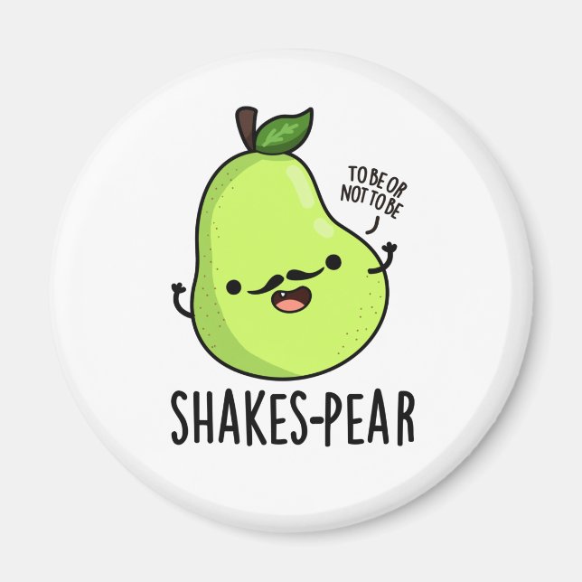 Aimant Jeu de poire de tremblement Funny Pear Fruit Pun (Devant)