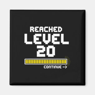 Aimant Jeu Vidéo 20e Anniversaire Chemise Cadeau Pour 20