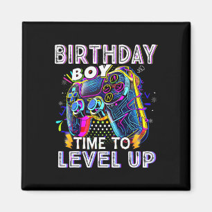 Aimant Jeu Vidéo Anniversaire Jeu Garçon Temps De Niveau 