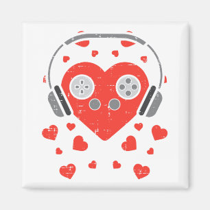 Aimant Jeu Vidéo Valentines Jour Joueur Garçons Hommes Fi