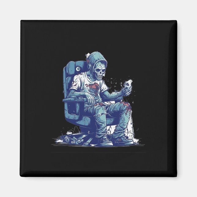 Aimant Jeu Zombie Halloween Costume Jeu vidéo jeu C (Devant)