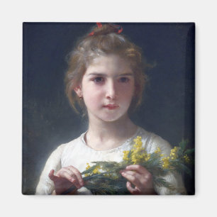 Aimant Jeune fille au mimosa, Bouguereau
