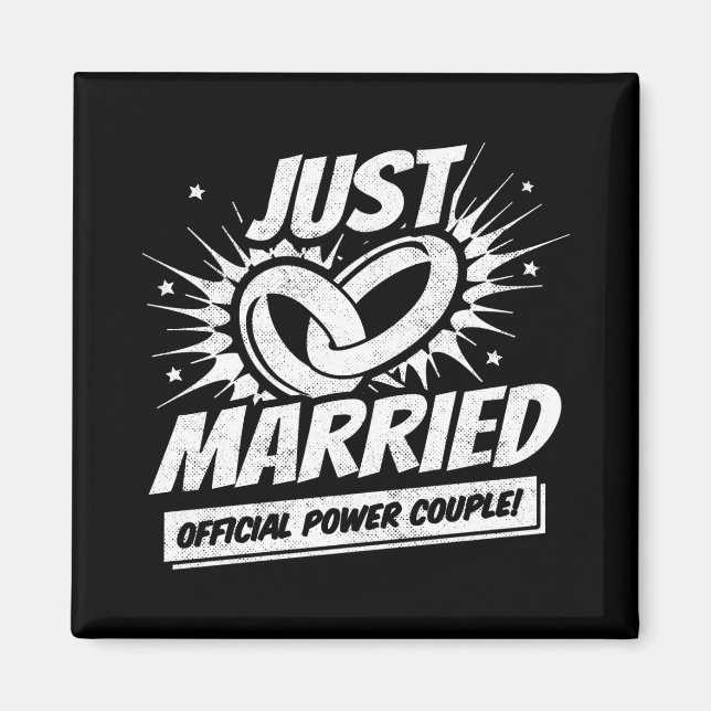 Aimant Jeune marié - Couple de lune de miel de mariage -  (Devant)