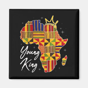 Aimant Jeune roi Art africain Imprimé Kente Tissu Hommes