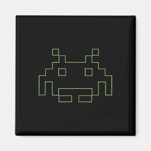 Aimant Jeux d'arcade des années 80 Retro Space Alien Inva