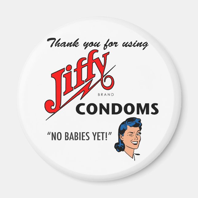 Aimant Jiffy Brand Condom Gear ! (Devant)