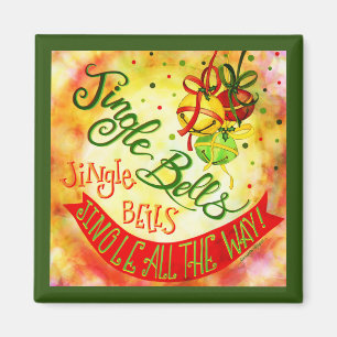 Aimant Jingle Bells All Way Festive Noël