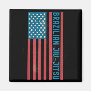 Aimant Jiu Jitsu Brésilien Drapeau Américain USA Distress