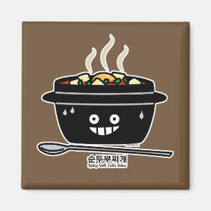 Aimant Jjigae doux épicés coréens de Sundubu de soupe à